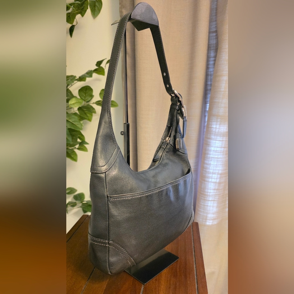 Coach Hamilton Hobo Black Leather Shoulder Bag F10280 - Picture 2 of 10